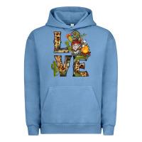 Pigment Pebble Blue love camping gnome Urban Hoodie - BarkalooDesign