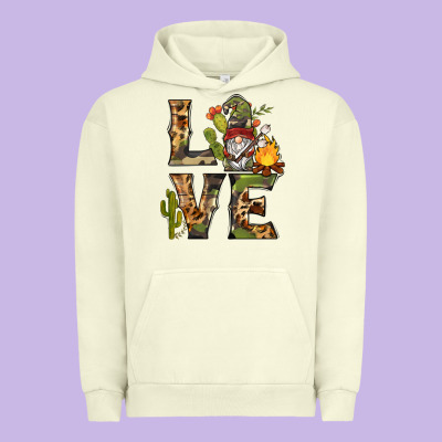 Love Camping Gnome Urban Hoodie Designed By Barkaloodesign