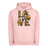 Pigment Salmon love camping gnome Urban Hoodie - BarkalooDesign