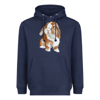 Navy cute bunny Heavyweight Hoodie - RanaPortraitStore