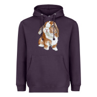 Plum cute bunny Heavyweight Hoodie - RanaPortraitStore