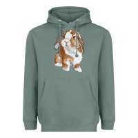Sage cute bunny Heavyweight Hoodie - RanaPortraitStore