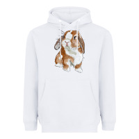 White cute bunny Heavyweight Hoodie - RanaPortraitStore