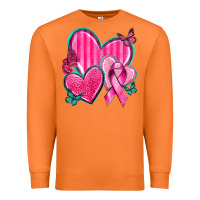 Carrot Breast Cancer Hearts Premium Sweatshirt - texasbilliewilder