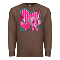 Chestnut Breast Cancer Hearts Premium Sweatshirt - texasbilliewilder