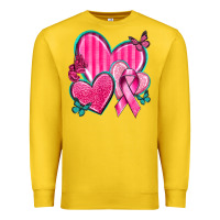 Lemon Breast Cancer Hearts Premium Sweatshirt - texasbilliewilder
