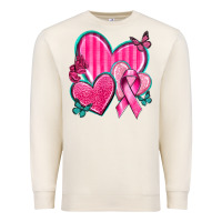 Sandshell Breast Cancer Hearts Premium Sweatshirt - texasbilliewilder