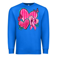 True Royal Breast Cancer Hearts Premium Sweatshirt - texasbilliewilder