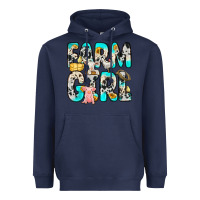 Navy farm girl Heavyweight Hoodie - Zillion Design Studio