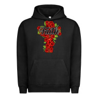 Pigment Black faith floral cross Urban Hoodie - NancyCooperArtShop