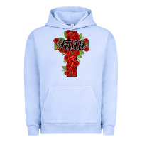 Pigment Grape Ice faith floral cross Urban Hoodie - NancyCooperArtShop