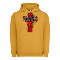 Pigment Peanut Butter faith floral cross Urban Hoodie - NancyCooperArtShop