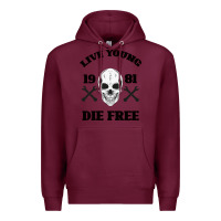 Burgundy Live Young Die Free Premium Hoodie - Bettercallsaul