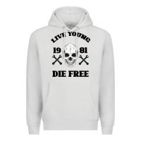 Dove Grey Live Young Die Free Premium Hoodie - Bettercallsaul