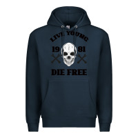 Navy Live Young Die Free Premium Hoodie - Bettercallsaul