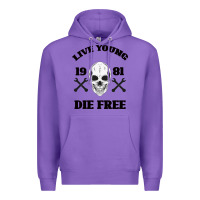 Purple Live Young Die Free Premium Hoodie - Bettercallsaul