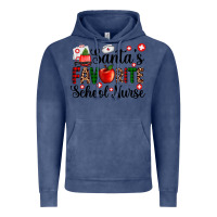 Vintage Denim santa's favorite  school nurse Vintage Hoodie - AdoDesignShop