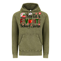Vintage Olive santa's favorite  school nurse Vintage Hoodie - AdoDesignShop