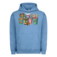 Pigment Pebble Blue faith coffee cups Urban Hoodie - NancyCooperArtShop