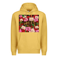 Antique Gold love letters tumbler Premium Hoodie - AdoDesignShop