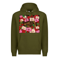 Army Green love letters tumbler Premium Hoodie - AdoDesignShop