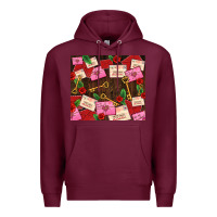 Burgundy love letters tumbler Premium Hoodie - AdoDesignShop