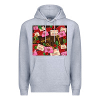 Heather Grey love letters tumbler Premium Hoodie - AdoDesignShop