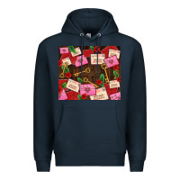 Navy love letters tumbler Premium Hoodie - AdoDesignShop
