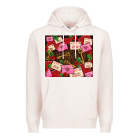 Pale Pink love letters tumbler Premium Hoodie - AdoDesignShop