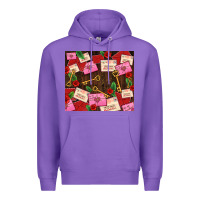 Purple love letters tumbler Premium Hoodie - AdoDesignShop