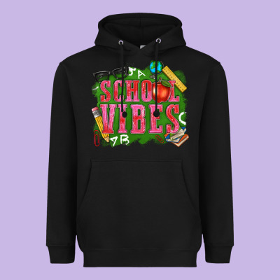 School Vibes Heavyweight Hoodie Designed By Texasbilliewilder