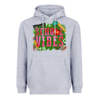 Heather Grey school vibes Heavyweight Hoodie - texasbilliewilder