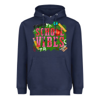 Navy school vibes Heavyweight Hoodie - texasbilliewilder