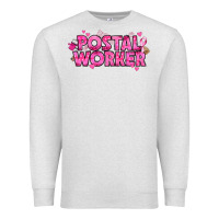 Oatmeal Heather Breast Cancer Postal Worker Premium Sweatshirt - texasbilliewilder