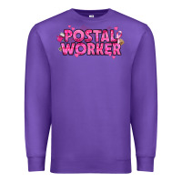 Purple Breast Cancer Postal Worker Premium Sweatshirt - texasbilliewilder