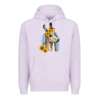 Lilac Sunflower Baby Donkey Premium Hoodie - RanaPortraitStore