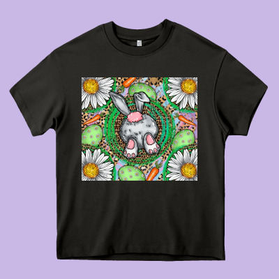 Easter Bunny Heavy Core Tee Designed By Cowhidedigitalart