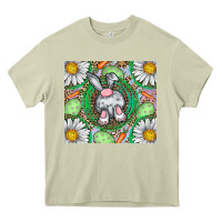 Mossy Easter Bunny Heavy Core Tee - CowhideDigitalArt