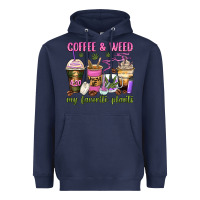 Navy coffee and weed my favorite plants Heavyweight Hoodie - Zillion Design Studio