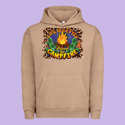 Life Is Better Around The Campfire Urban Hoodie Designed By Barkaloodesign