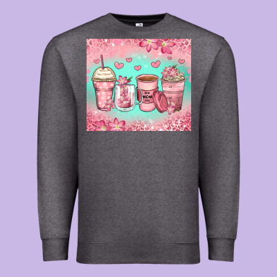 Best Mom Ever Coffee Cups Premium Sweatshirt Designed By Zillion Design Studio