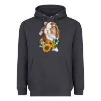 Smoke bunny with sunflowers Heavyweight Hoodie - RanaPortraitStore