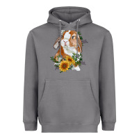 Storm bunny with sunflowers Heavyweight Hoodie - RanaPortraitStore