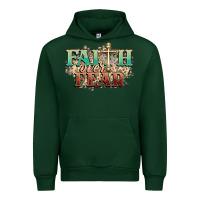 Forest Green faith over fear cross Urban Hoodie - NancyCooperArtShop