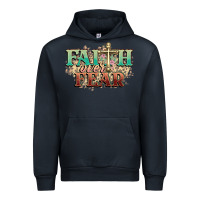 Navy faith over fear cross Urban Hoodie - NancyCooperArtShop