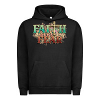 Pigment Black faith over fear cross Urban Hoodie - NancyCooperArtShop