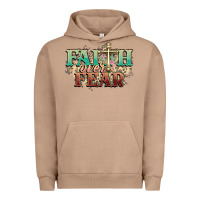 Pigment Burro faith over fear cross Urban Hoodie - NancyCooperArtShop