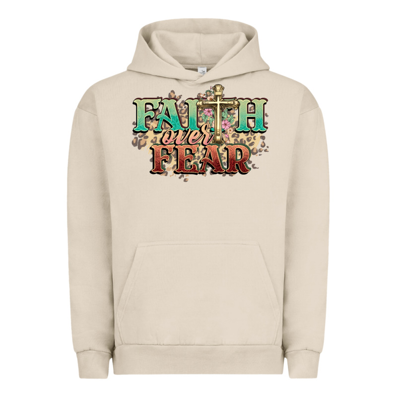 Faith Over Fear Cross Urban Hoodie by NancyCooperArtShop | Teevron
