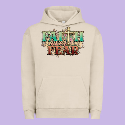 Faith Over Fear Cross Urban Hoodie Designed By Nancycooperartshop
