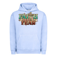 Pigment Grape Ice faith over fear cross Urban Hoodie - NancyCooperArtShop